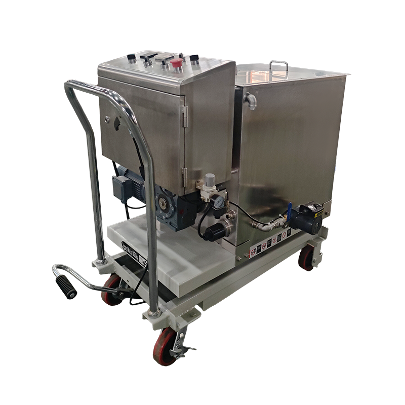 Máquina de pulverización móvil de chocolate