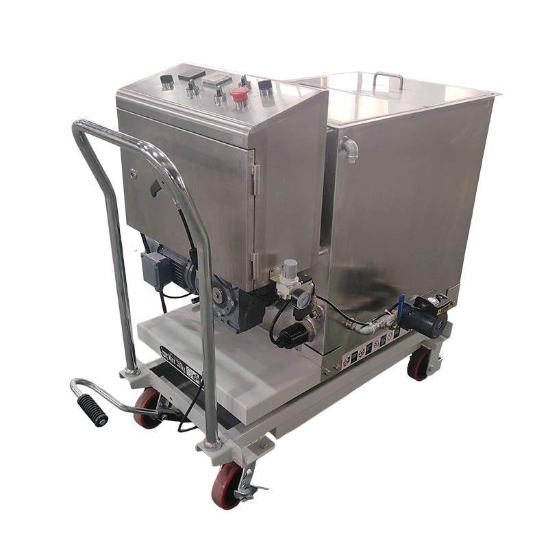 Máquina de pulverización móvil de chocolate
